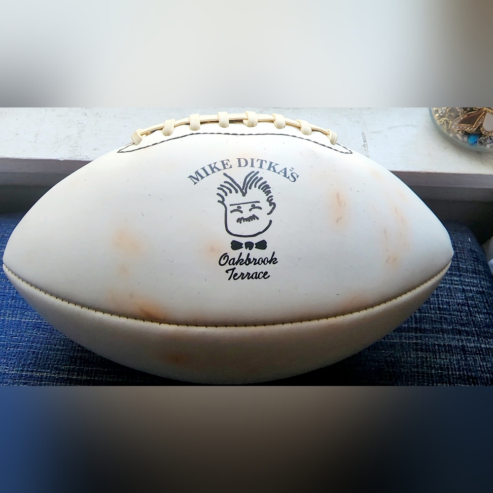 Mike Ditka's Oakbrook Terrace unsigned football Baden